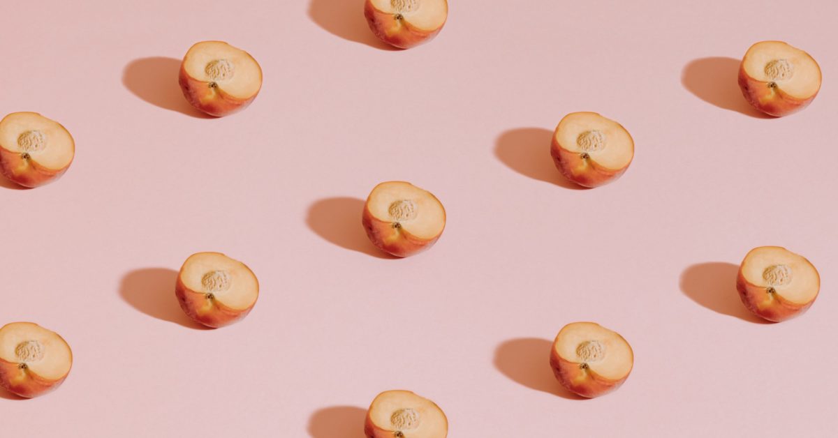Peaches pink background