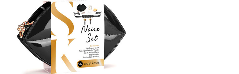 The Secret Kisses Noir Set is a perfect Christmas Gift for a couple's retreat or date night