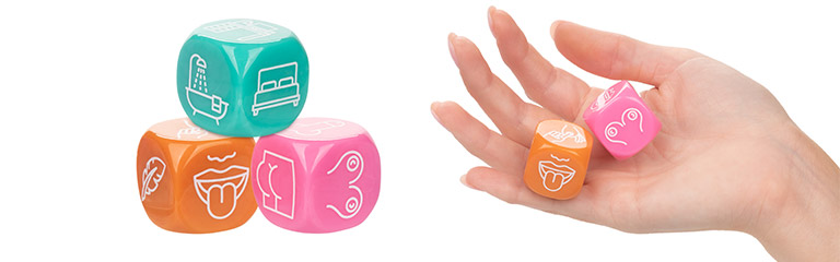 The Calexotics Naughty Bits Dice game is a great way to practice consent